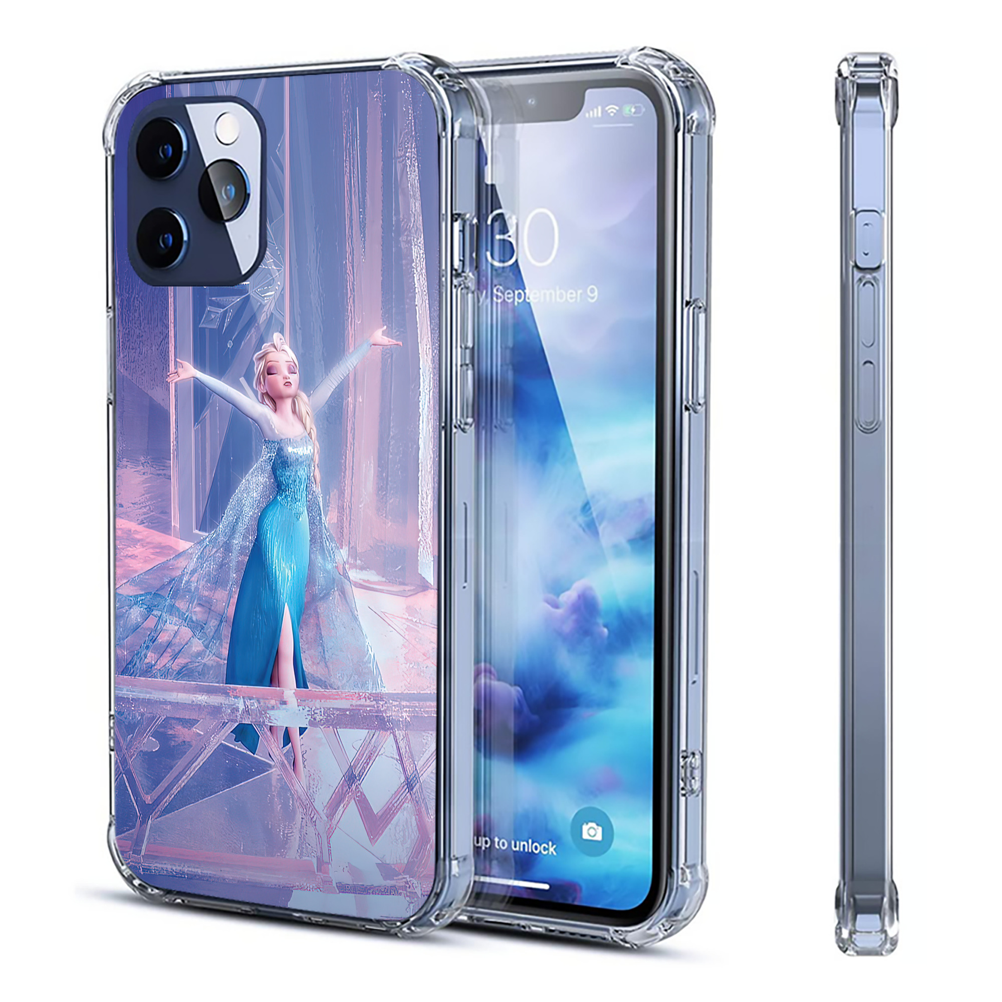 （画像用） アナと雪の女王 アンナ エルサ Frozen Anna Elsa 【iPhone 12シリーズ対応】透明スマホケース（クリアソフトケース）